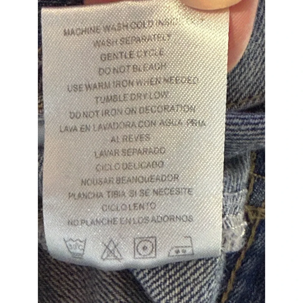 Refinery Republic Mens Denim Jacket Quilted Hooded Sleeves Blue Olive Green M
